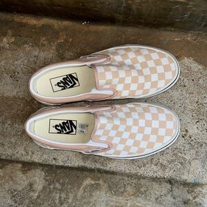 PINK & WHITE CHECKERED VANS